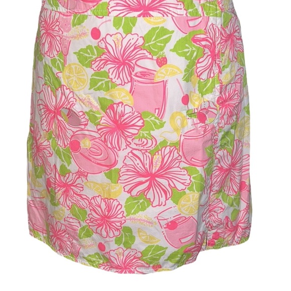 Lilly Pulitzer Reversible Faux Wrap Mini Skirt in Havana Cocktail and Pink - 10* - Picture 3 of 16